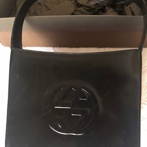 Black Patent Gucci Handbg